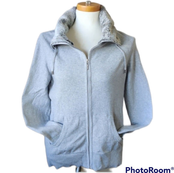 Chico's Sweaters - Zenergy by Chico's Cashmere, faux fur  collar sweater. 1